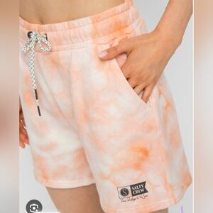 Salty Crew Peach Tie-Dye Logo Shorts